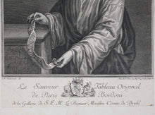 Load image into Gallery viewer, Paris Bordone, after. Matthias Oesterreich, after. Le Sauveur. Engraving by Philipp Andreas Kilian. Mid XVIII C.
