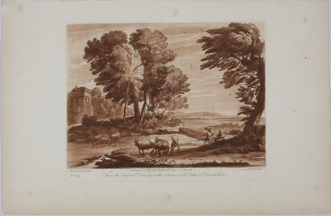 Claude Lorrain, after. Mercury and Battus. Etching by Richard Earlom. 1776.