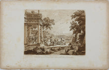Load image into Gallery viewer, Claude Lorrain, after. Samuel anointing David King of Israel. Etching by Richard  Earlom. 1774.
