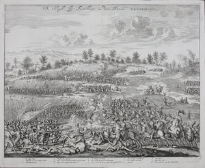 Jan Luyken. The battle of Turnhout in 1597. Etching. 1682.