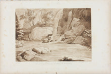 Load image into Gallery viewer, Claude Lorrain, after. A Rocky Scene. Etching by Richard Earlom. 1802.
