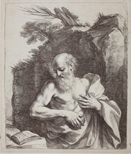 Load image into Gallery viewer, Guercino, after. Saint Gerome. Engraving by Francesco Bartolozzi. 1760 - 1770.
