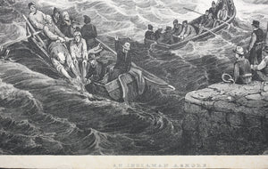 Samuel Prout, after. An Indiaman Ashore. Engraving by James Duffield Harding. 1823.