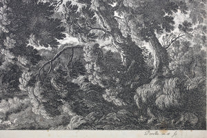 Gabriel Perelle. Landscape with stream. Etching. 1620-1695.