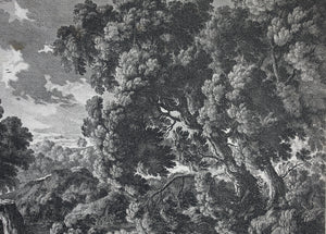 Gabriel Perelle. Landscape with stream. Etching. 1620-1695.