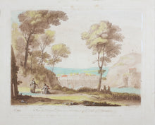 Load image into Gallery viewer, Claude Lorrain, after. Christ and Mary Magdalene. Etching by Richard Earlom. Hand-colored. 1777.
