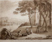 Load image into Gallery viewer, Claude Lorrain, after. The Vintage Gatherers. Etching by Richard Earlom. 1774.
