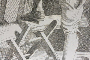 Edme Bouchardon, after. Wood Cutter. Etching by Anne Claude de Caylus. 1737.