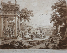 Load image into Gallery viewer, Claude Lorrain, after. Samuel anointing David King of Israel. Etching by Richard  Earlom. 1774.
