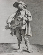 Load image into Gallery viewer, Edme Bouchardon, after.  The Hurdy-gurdy Player.  Etching by Anne Claude de Caylus. 1742.
