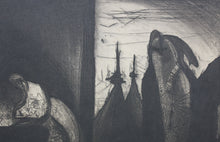Load image into Gallery viewer, Clayton V. Fowler. King Melchizedek and Abraham. intaglio print. 1948.
