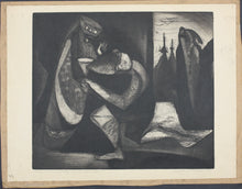 Load image into Gallery viewer, Clayton V. Fowler. King Melchizedek and Abraham. intaglio print. 1948.
