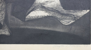 Clayton V. Fowler. King Melchizedek and Abraham. intaglio print. 1948.