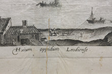 Load image into Gallery viewer, Hendrick van Cleve III, after. View of Liège.Engraving by Philips Galle. 1557-1612.
