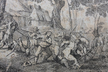 Load image into Gallery viewer, Pieter Snayers, after. A Village Scene with Peasants Fighting. etching Anton Joseph Prenner
