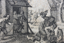 Load image into Gallery viewer, Pieter Snayers, after. A Village Scene with Peasants Fighting. etching Anton Joseph Prenner
