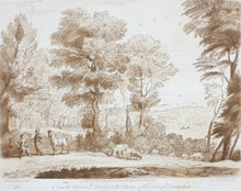 Load image into Gallery viewer, Claude Lorrain, after. Erminia and the Shepherds. Etching by Richard Earlom. 1776.
