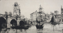 Load image into Gallery viewer, Harry C. Lewis. Blackfriars Bridge. London. Etching. Early XX C.
