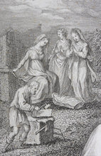 Load image into Gallery viewer, Bartolomeo Ramenghi, after. Francesco Rosaspina, after. Holy Family with Saints. Etching by Giuseppe Asioli. 1830.
