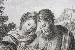 Bartolomeo Ramenghi, after. Francesco Rosaspina, after. Holy Family with Saints. Etching by Giuseppe Asioli. 1830.