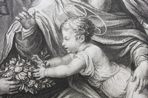 Bartolomeo Ramenghi, after. Francesco Rosaspina, after. Holy Family with Saints. Etching by Giuseppe Asioli. 1830.