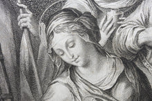 Load image into Gallery viewer, Bartolomeo Ramenghi, after. Francesco Rosaspina, after. Holy Family with Saints. Etching by Giuseppe Asioli. 1830.
