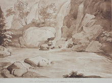 Load image into Gallery viewer, Claude Lorrain, after. A Rocky Scene. Etching by Richard Earlom. 1802.
