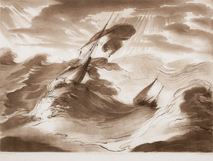 Claude Lorrain, after. A Study—A Storm at Sea. Etching with mezzotint Richard Earlom. 1807.