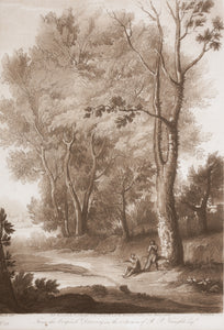 Claude Lorrain, after. A Landscape - Mercury and Apollo. No.38. Etching by Richard Earlom. 1803.