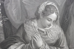 Titian, after. Mater Salvatoris. Engraving by Aronne Mauri.