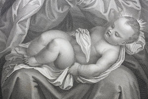 Titian, after. Mater Salvatoris. Engraving by Aronne Mauri.