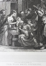 Load image into Gallery viewer, Peter Paul Rubens, after. Lucas Vorsterman the Elder, after. Adoration of the Magi. Engraving by John Charles Bromley. 1826.
