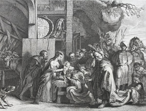 Peter Paul Rubens, after. Lucas Vorsterman the Elder, after. Adoration of the Magi. Engraving by John Charles Bromley. 1826.