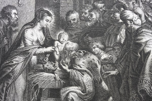 Peter Paul Rubens, after. Lucas Vorsterman the Elder, after. Adoration of the Magi. Engraving by John Charles Bromley. 1826.