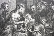 Load image into Gallery viewer, Peter Paul Rubens, after. Lucas Vorsterman the Elder, after. Adoration of the Magi. Engraving by John Charles Bromley. 1826.
