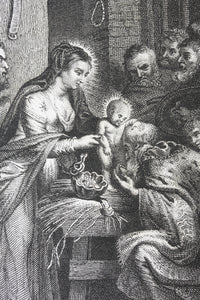 Peter Paul Rubens, after. Lucas Vorsterman the Elder, after. Adoration of the Magi. Engraving by John Charles Bromley. 1826.