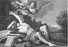 Load image into Gallery viewer, Guercino, after. Vision of St Jerome. Engraving by Bernard Antoine Nicollet. ca. 1800-1807
