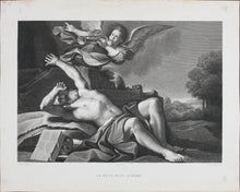 Load image into Gallery viewer, Guercino, after. Vision of St Jerome. Engraving by Bernard Antoine Nicollet. ca. 1800-1807
