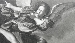 Guercino, after. Vision of St Jerome. Engraving by Bernard Antoine Nicollet. ca. 1800-1807