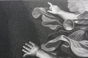 Guercino, after. Vision of St Jerome. Engraving by Bernard Antoine Nicollet. ca. 1800-1807