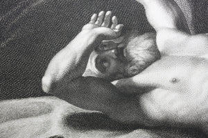 Guercino, after. Vision of St Jerome. Engraving by Bernard Antoine Nicollet. ca. 1800-1807