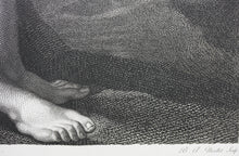Load image into Gallery viewer, Guercino, after. Vision of St Jerome. Engraving by Bernard Antoine Nicollet. ca. 1800-1807
