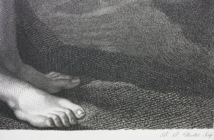 Guercino, after. Vision of St Jerome. Engraving by Bernard Antoine Nicollet. ca. 1800-1807