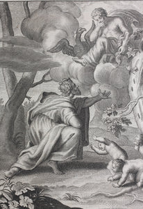 Martin Bouché. Aeacus' prayer. Engraving. 1677.