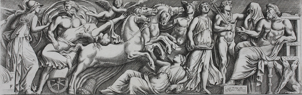 The rape of Proserpina. Set of two engravings by Pietro Santi Bartoli. 1693.