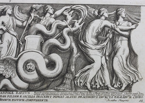 The rape of Proserpina. Set of two engravings by Pietro Santi Bartoli. 1693.