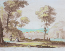 Load image into Gallery viewer, Claude Lorrain, after. Christ and Mary Magdalene. Etching by Richard Earlom. Hand-colored. 1777.
