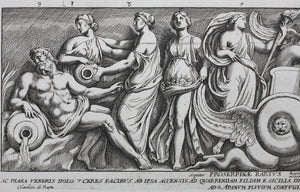 The rape of Proserpina. Set of two engravings by Pietro Santi Bartoli. 1693.