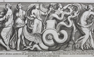 The rape of Proserpina. Set of two engravings by Pietro Santi Bartoli. 1693.