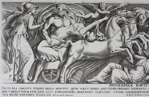 The rape of Proserpina. Set of two engravings by Pietro Santi Bartoli. 1693.